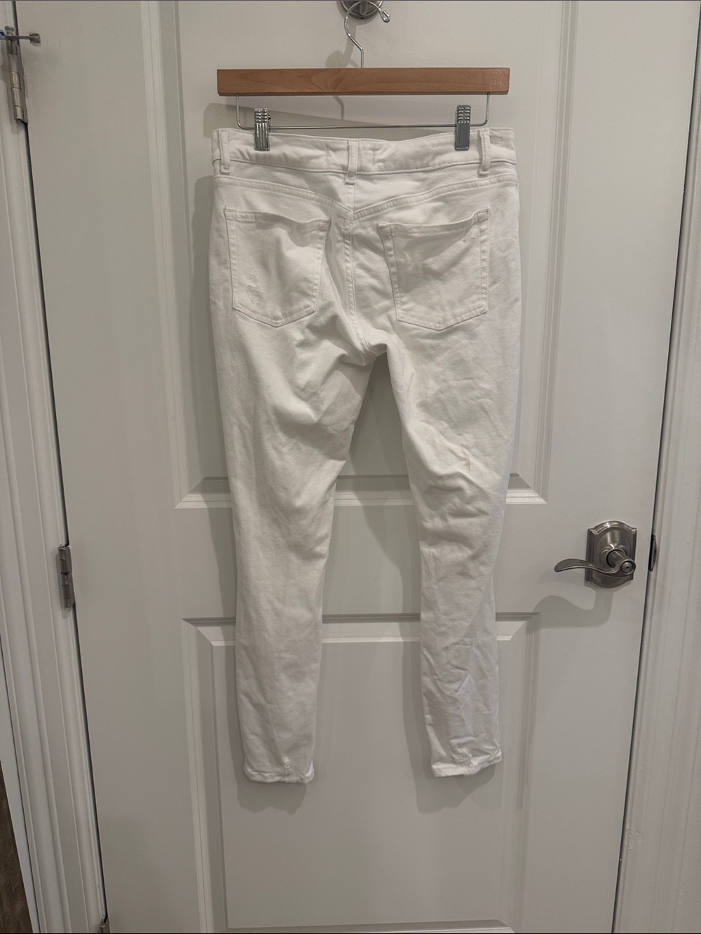 DL1961 White High-Rise Slim Jeans